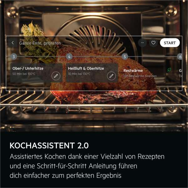 AEG BP9200T 9000 ProAssist, Einbaubackofen, WLAN-fähig, Pyrolytische Selbstreinigung, Matt Black